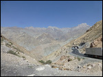 The mountainous route to Dushanbe