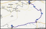 Karamyk to Osh Route Map