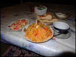 Vegetarian plov dinner