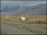 Yurts in Susamyr Valley