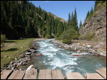 Trail alongside river up from Jety Orguz