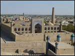Khiva skyline from a tower in Kunha Ark (fortress)