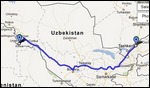 Tashkent to Khiva Route Map