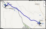 Khiva to Bukhara Route Map