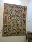 Intricate Suzani embroidery wall hanging