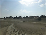 Area with several "mud volcanoes"