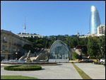 Baku downtown - entrance to funicular station