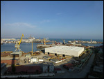 Caspian sea port near Baku