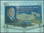 Billboard showing former president Heydar Aliyer 