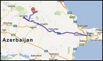 Baku to Lahic Route Map