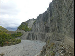Narrow cliff-side road from Ismaylli to Lahic