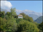 Caucus mountains all around Kis village