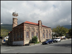 Modern looking mosque at Sheki