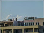 Ararat from our guesthouse window in Yerevan