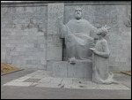 Statue of Mashots teaching the Armenian alphabet