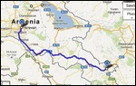 Yerevan-Goris Route Map