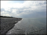 Pebbly shores of the Black Sea at Batumi