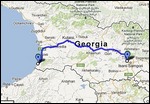 Tbilisi-Batumi Route Map