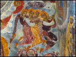 Frescos inside Rock Chapel at Sumela monastery