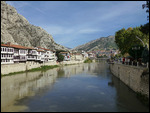 Ottoman period houses line the river