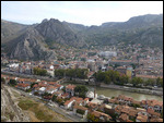 Panoramic view of Amasya from one of the tombs