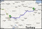 Amasya to Ankara Route Map (350+ km)