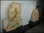 Sculpture of Aion in a gesture of foreboding