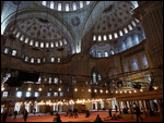 Blue mosque interior - note the large pillars