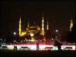Blue Mosque illuminated at night