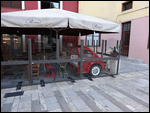 Beetle seating in cafe