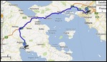 Route Map - Athens to Nafplio