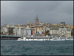 Galata tower seen from the Bosphorus