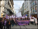 Protest rally passing through Istiklal Caddesi