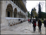 Water taps for ablutions prior to entering mosque