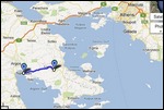 Route Map - Nafplio to Epidavros