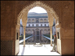 Alhambra arch leading to a courtyard