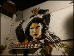 Dancer on wall mural, Sacramonte