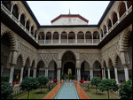 Courtyard with irnate muqrana decoration (Alcazar)
