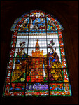 Stained glass at Seville Cathedral