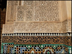 Medresa Ben Yusef - intricate carving and mosaic