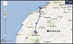 Route Map - Casablanca to Marrakech (240 km)