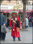 Water carrier in traditional costume