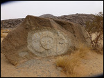 Rock Art at the bast of Ben Amera