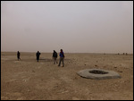 Visiting one of several water wells in the desert