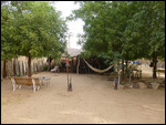 Courtyard and hammock at Auberge Bab Sahara