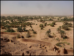 View of the oasis at the base of the town