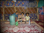 Tea ritual performed by nine year old girl