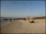 Fishing boats by the Atlantic Ocean