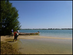 Back on the canoe after visiting the beach