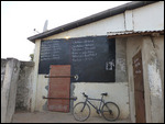 Football game schedule listed on the street